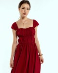 SIXDO Woven Flared Dress for Women